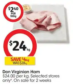 Coles Don Virginian Ham offer