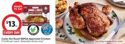 Coles Coles hot roast rspca approved chicken offer