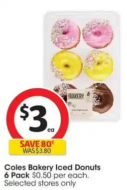 Coles Coles Bakery Iced Donuts offer
