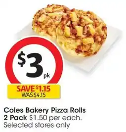 Coles Coles Bakery Pizza Rolls offer