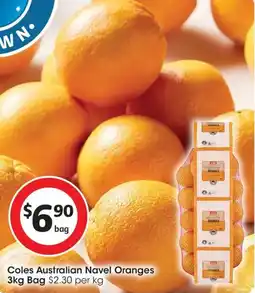 Coles Coles Australian Navel Oranges Bag offer