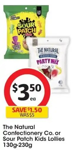 Coles The Natural Confectionery Co or Sour Patch Kids Lollies offer