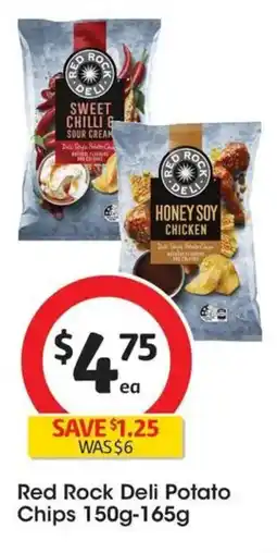 Coles Red Rock Deli Potato Chips offer