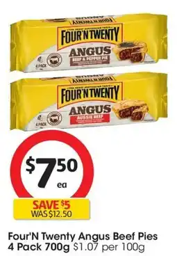 Coles Four N Twenty Angus Beef Pies offer