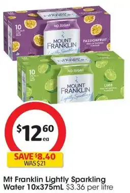 Coles Mt Franklin Lightly Sparkling Water offer