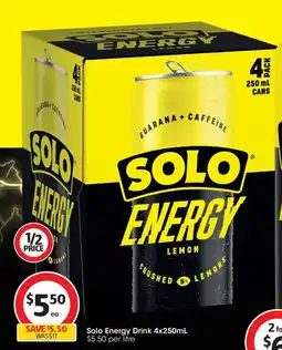 Coles Solo Energy Drink offer