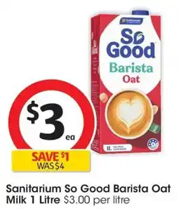 Coles Sanitarium So Good Barista Oat Milk offer