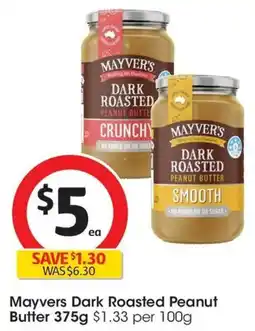 Coles Mayvers Dark Roasted Peanut Butter offer