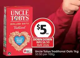 Coles Uncle Tobys Traditional Oats offer
