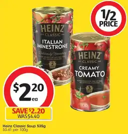 Coles Heinz Classic Soup offer