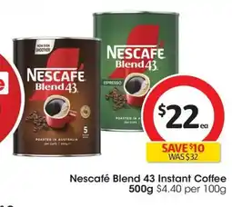 Coles Nescafé Blend 43 Instant Coffee offer