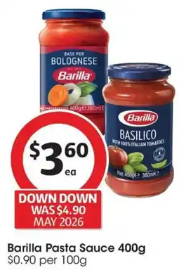Coles Barilla Pasta Sauce offer