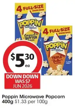 Coles Poppin Microwave Popcorn offer