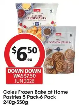 Coles Coles Frozen Bake at Home Pastries offer