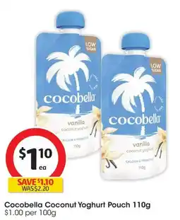 Coles Cocobella Coconut Yoghurt Pouch offer