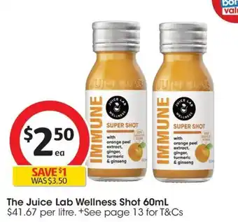 Coles The Juice Lab Wellness Shot offer