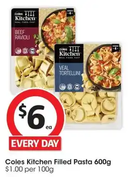 Coles Coles Kitchen Filled Pasta offer
