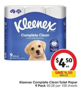 Coles Kleenex Complete Clean Toilet Paper offer