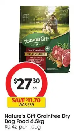 Coles Natures Gift Grainfree Dry Dog Food offer