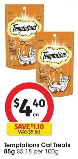 Coles Temptations Cat Treats offer