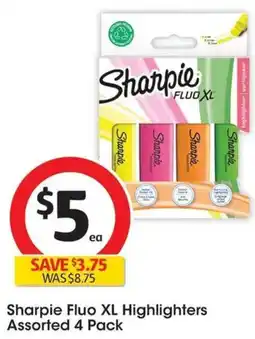 Coles Sharpie fluo xl highlighters assorted offer