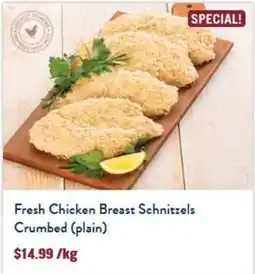Tasman Butchers Fresh chicken breast schnitzels crumbed (plain) offer