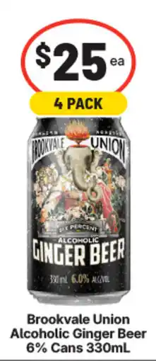IGA Liquor Brookvale Union Alcoholic Ginger Beer 6% Cans offer