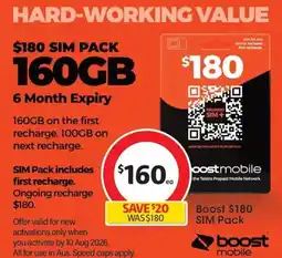 Coles Boost sim pack offer