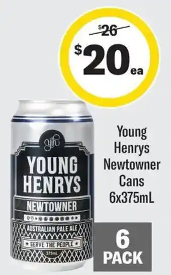 Coles Young Henrys Newtowner Cans offer