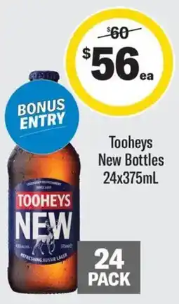 Coles Tooheys New Bottles offer