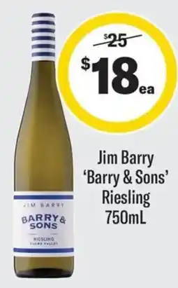 Coles Jim Barry Barry & Sons Riesling offer