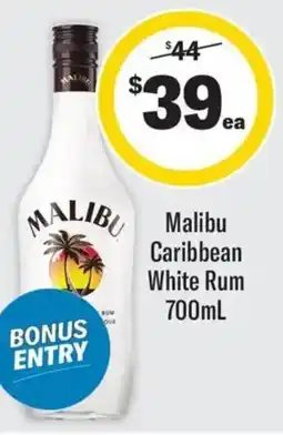 Coles Malibu Caribbean White Rum offer