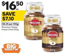 Woolworths Moccona Classic Freeze Dried offer