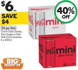 Woolworths Coca Cola Classic Zero Sugar or Diet Soft Drink Varieties offer