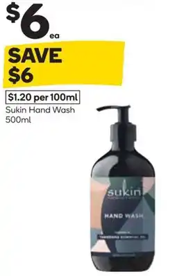 Woolworths Sukin Hand Wash offer