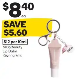 Woolworths MCoBeauty Lip Balm Keyring offer