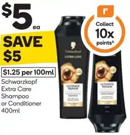 Woolworths Schwarzkopf Extra Care Shampoo or Conditioner offer