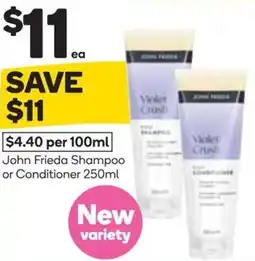 Woolworths John Frieda Shampoo or Conditioner offer