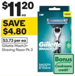 Woolworths Gillette Mach3+ Shaving Razor offer