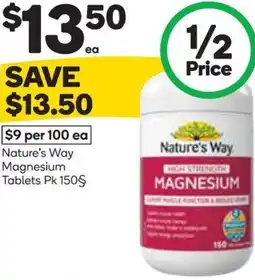 Woolworths Natures Way Magnesium Tablets offer