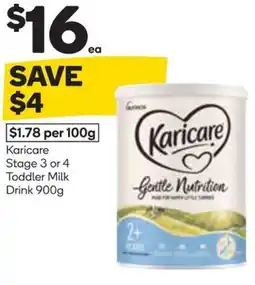 Woolworths Karicare Stage 3 or 4 Toddler Milk Drink offer
