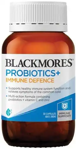 Pharmacist Advice Blackmores Probiotics+ Immune Defence 30 Capsules offer