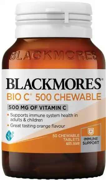 Blackmores Bio C 500 Chewable 50 Tablets
