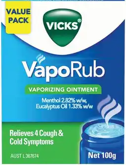 Pharmacist Advice Vicks VapoRub Vaporizing Ointment offer