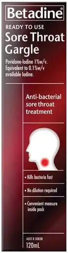 Pharmacist Advice Betadine Sore Throat Gargle offer