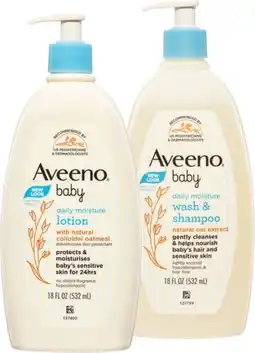 Pharmacist Advice Aveeno Baby Daily Moisture Lotion or Wash & Shampoo 532mL offer