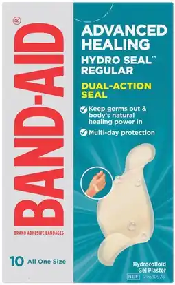 Pharmacist Advice Band-Aid Advanced Healing Hydro Seal Regular 10 Plasters offer