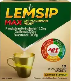 Amcal Pharmacies Lemsip Max Multi Symptom Relief Lemon Flavour offer