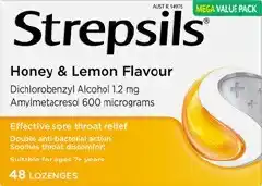 Amcal Pharmacies Strepsils Honey & Lemon Flavour 48 Lozenges offer