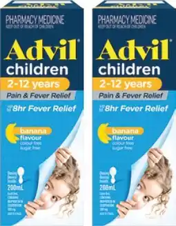 Amcal Pharmacies Advil Childrens 2-12 Years Pain & Fever Relief Suspension Banana Flavour offer